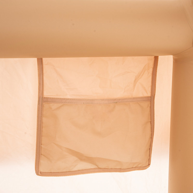 Tente de camping gonflable avec pompe, Beige