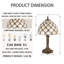 Lampe de table en verre coloré de style Tiffany 13,4 po (ampoule incluse)
