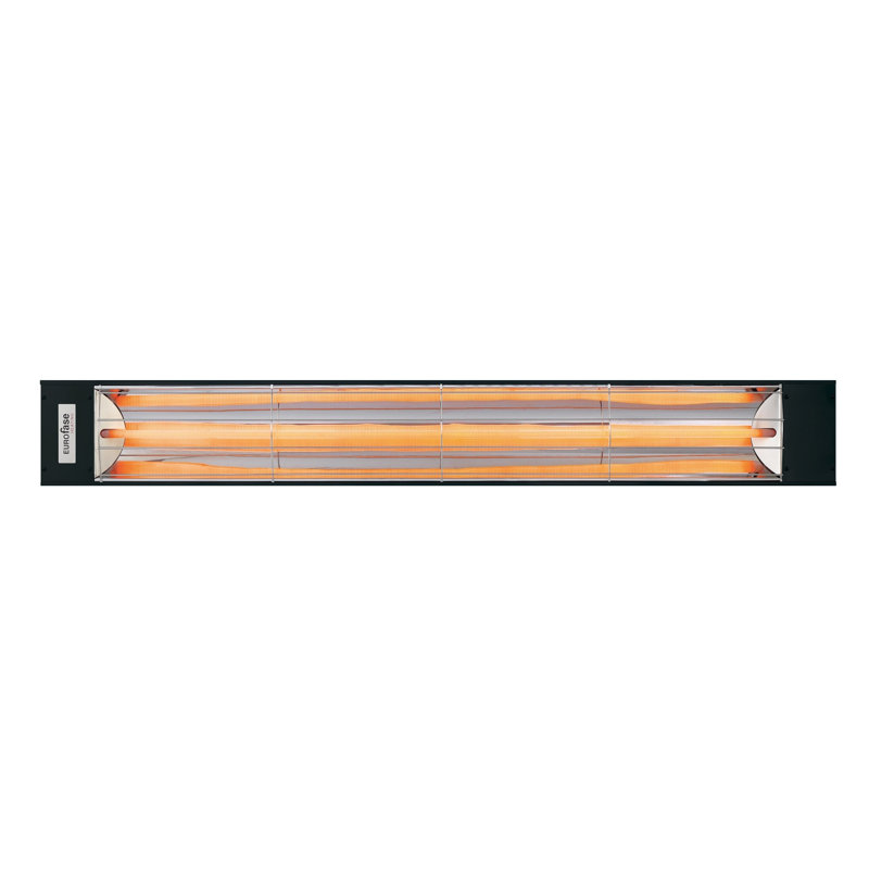 Chauffe-terrasse électrique de qualité marine, élément simple, 61 pouces, 3000 W, 240 V, noir, Noir