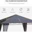 Milanna 3 x 3(m) Hardtop Gazebo Canopy with Polycarbonate Roof, Grey