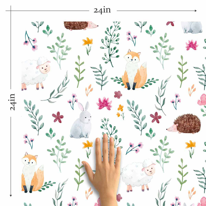 Panneau de papier peint adhésif Green Forest, L 48 po x l 24 po