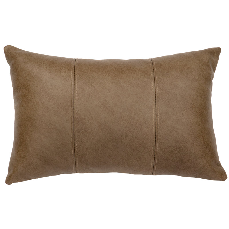 Coussin Wooded River, Leather Back