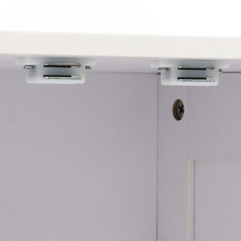 Enclos pour litière pour chat caché 2 pièces, 19.69" H x  47.24" W x  18.5" D, Blanc