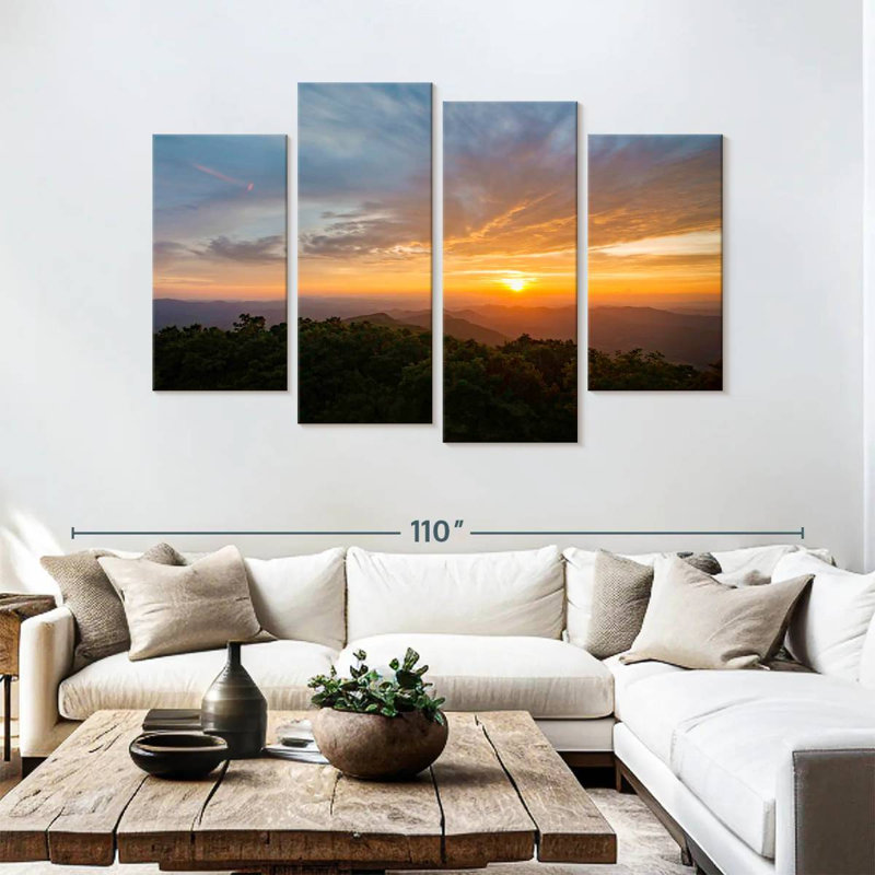 Alvord Gorgeous Georgia Sunset, H 54 po x l 84 po