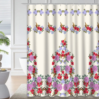 Clear Waterproof Shower Curtain Fashion Shower Curtain with 12 Hooks