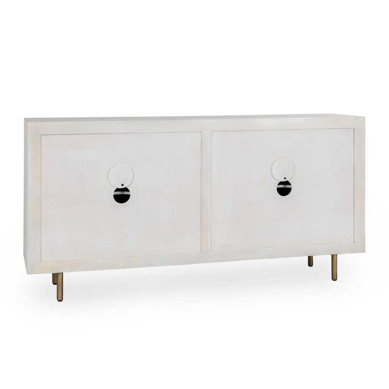 Abshire 76'' W Solid Wood Sideboard, White Wash