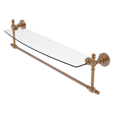 Retro Wave Bracket Shelf with Towel Bar