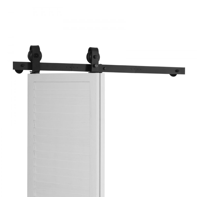 Bi-Folding Sliding Barn Door Hardware Track Kit for Two Doors, 101.6cm