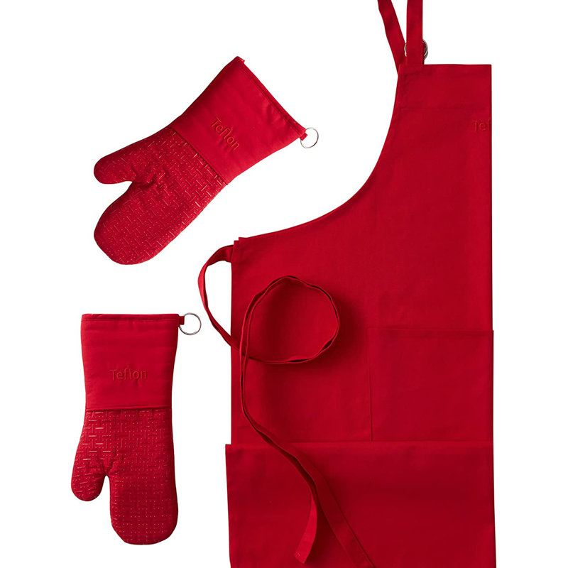 Solid Color Apron Sets, Red
