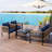 Solstice Outdoor 4-Piece Sofa Seating Group with Cushions-586964470