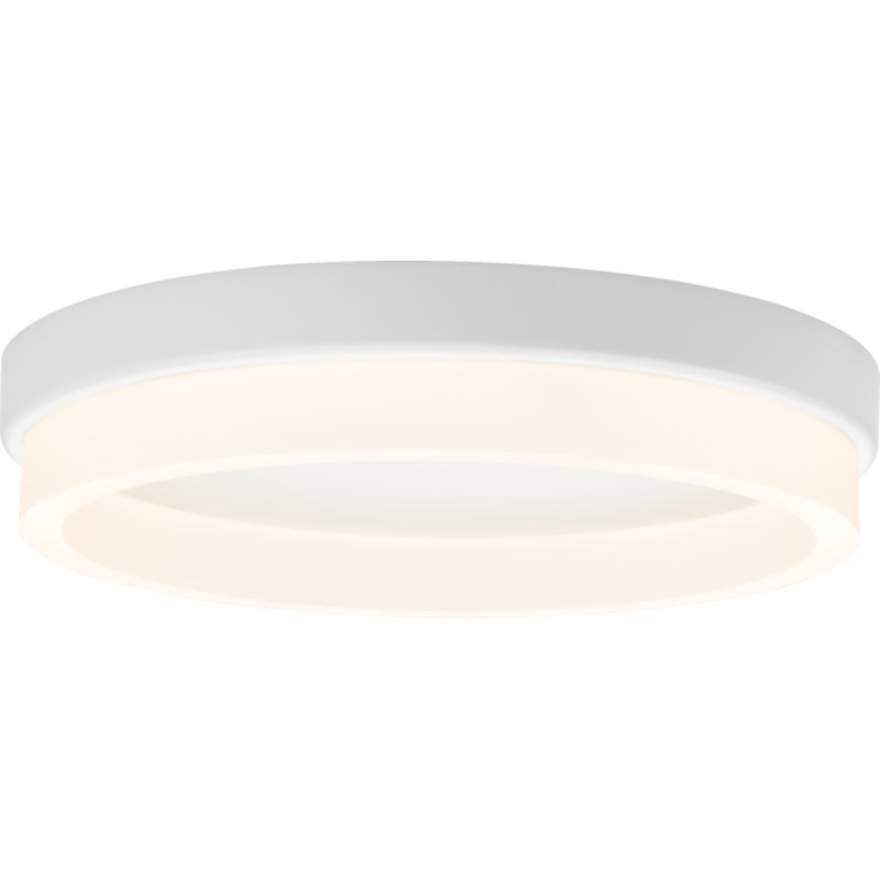 Plafonnier encastré en acrylique Ahsanur, Blanc mat, H 2,8 po x l 14,6 po x P 14,6 po