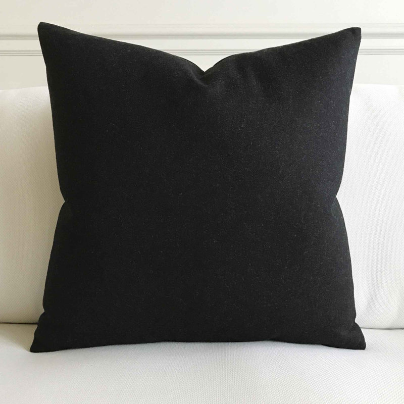 Heathered Wool Fabric, Carbon