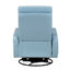 Fauteuil inclinable et oscillant avec mouvement pivotant et revêtement en cuir bleu