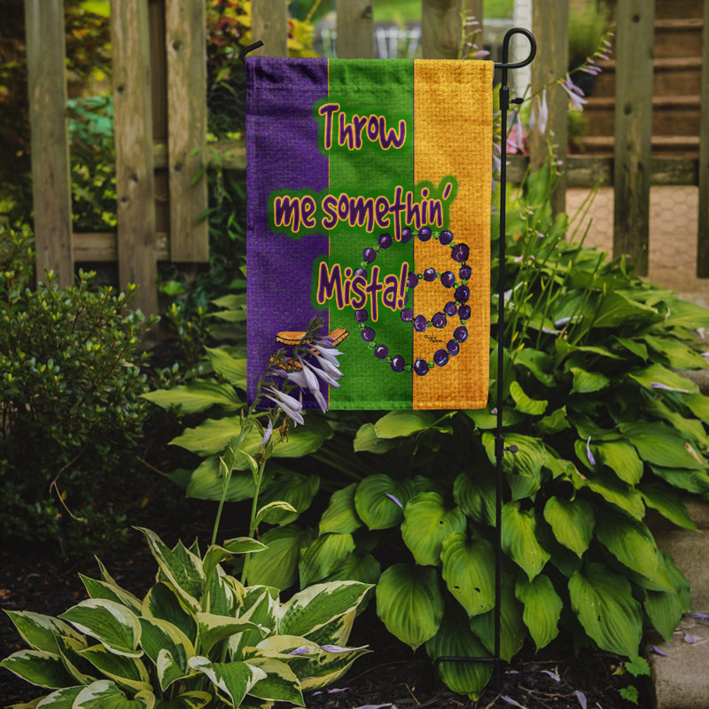 Drapeau de jardin à 2 côtés mardi gras gras
