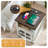 24''H Farmhouse End Table With Charging Station Rustic Nightstand-1290710351