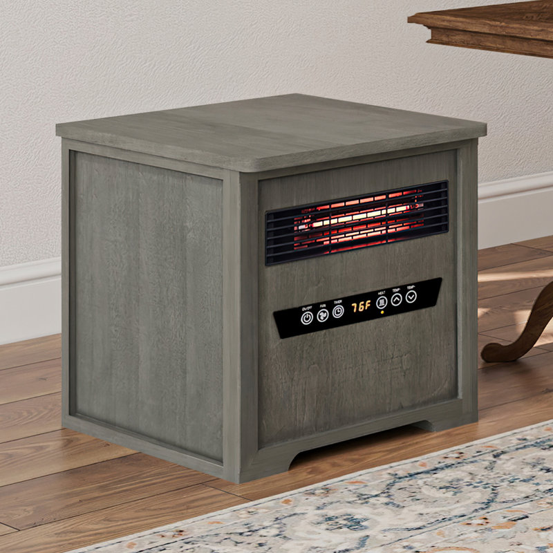 Country Living Infrared Portable Rolling Space Heater with Remote Control, Driftwood Grain Finish, Driftwood