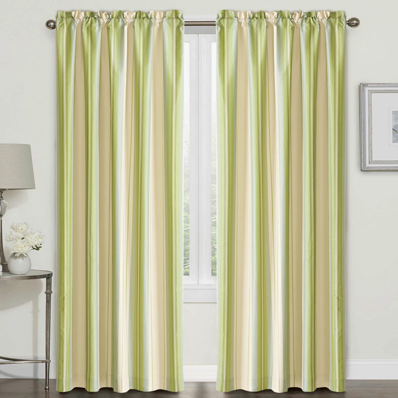 Convent Striped Rod Pocket Curtains