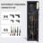 Large Capacity Biometric Gun Safe for 5 Rifles and 4 Handguns – Quick Access Fingerprint & Keypad Rifle Safe with USB Backup, Hole-Lock Assembly, Adjustable Interior – Black