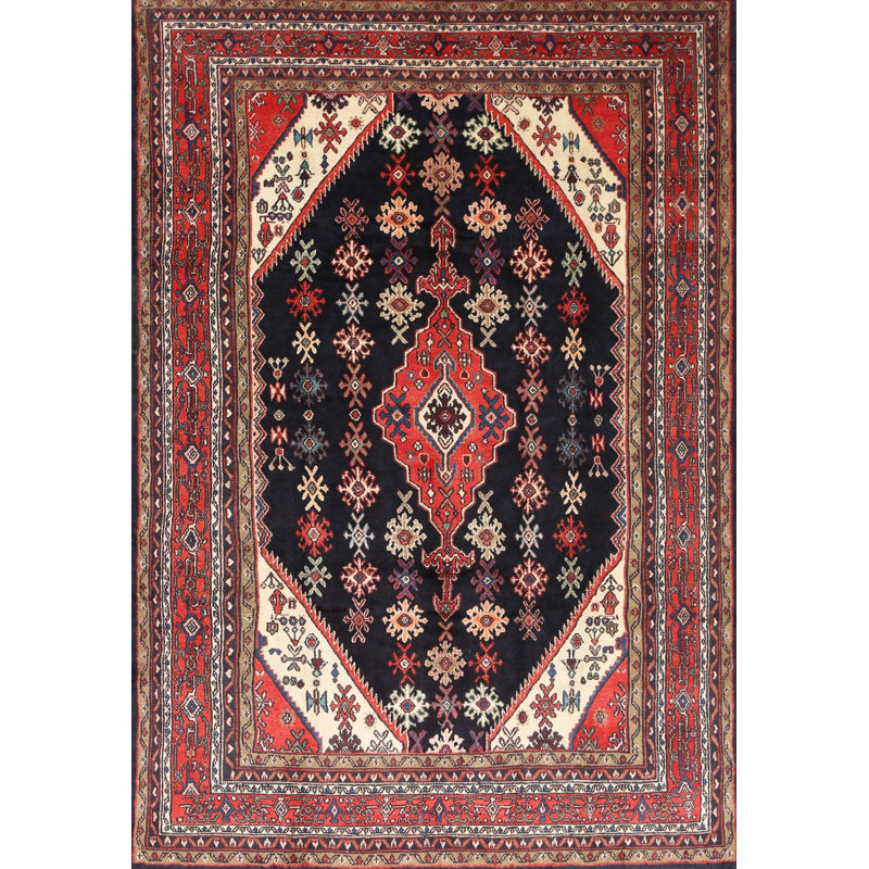 Tapis orange Southwestern, Rectangle 5 pi x 7 pi