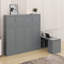 Grand lit escamotable avec bureau et tablettes-979261460