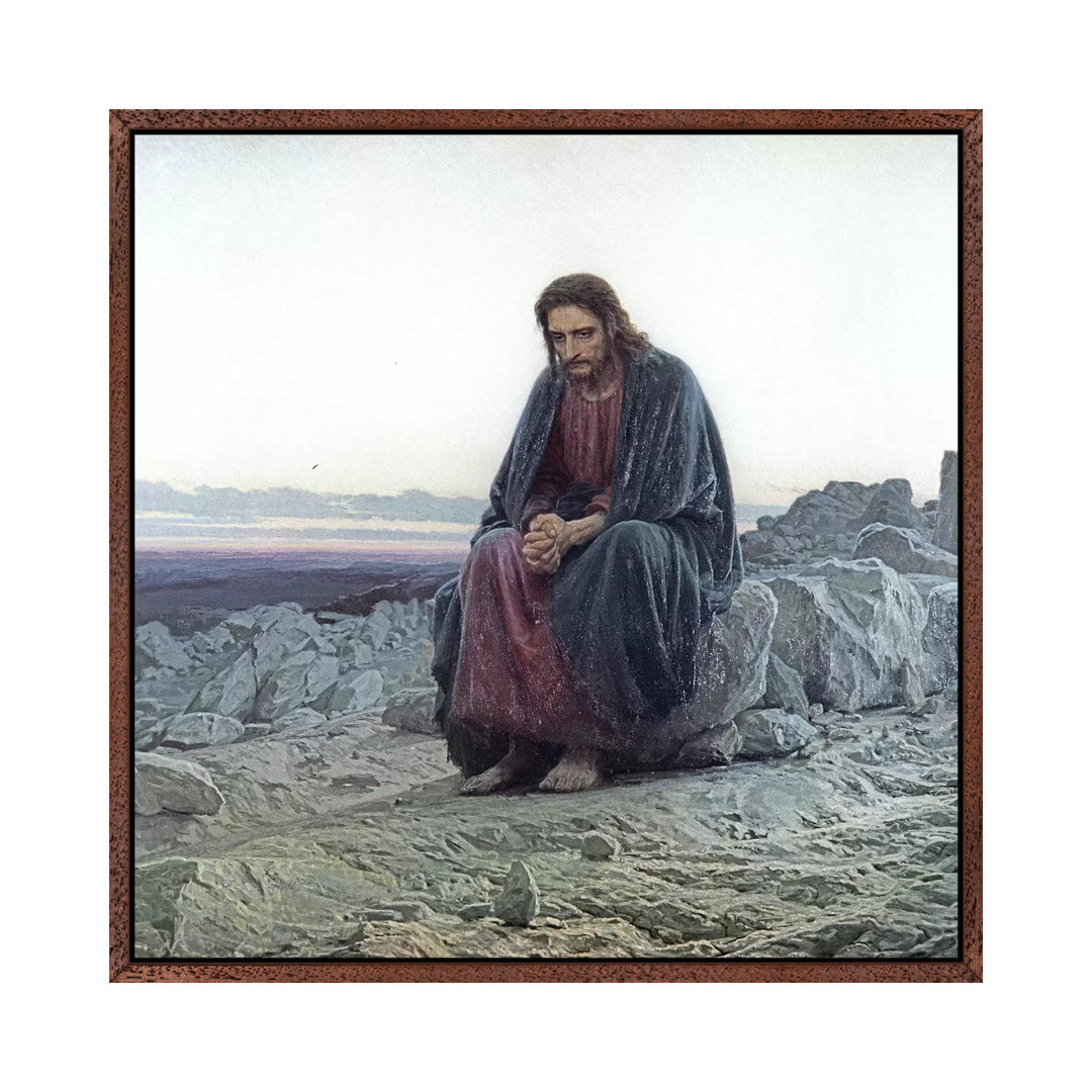 Christ In The Wilderness, 1873 by Ivan Nikolaevich Kramskoy - Painting on Canvas