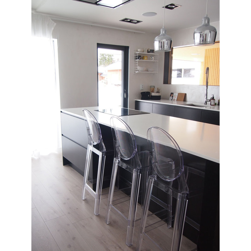 One More Outdoor Bar Stool, Crystal, 75 cm