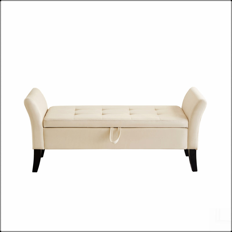 Banc rembourré 51,5 po avec rangement