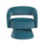 Fauteuil rembourré en velours avec base ronde-1987203450