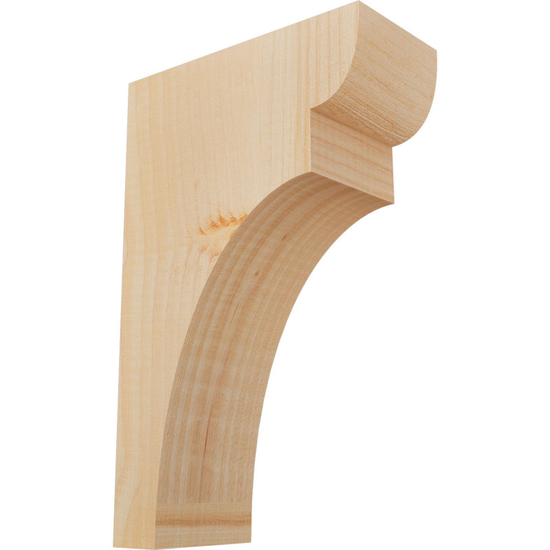Yorktown Corbel, H 12 po x l 3,5 po x P 8 po, Sapin de Douglas, Lisse