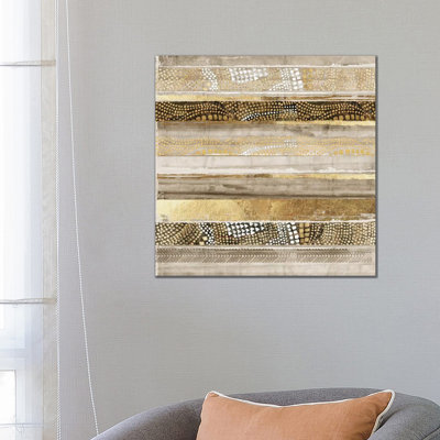 Klimt Stripes by Tom Reeves - Wrapped Canvas Print