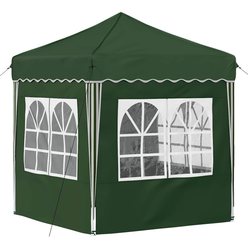 Vidaxl Pop-Up Party Tent Oxford Fabric Canopy Event Shelter Outdoor Gazebo, 195cm W x 195cm D, Green