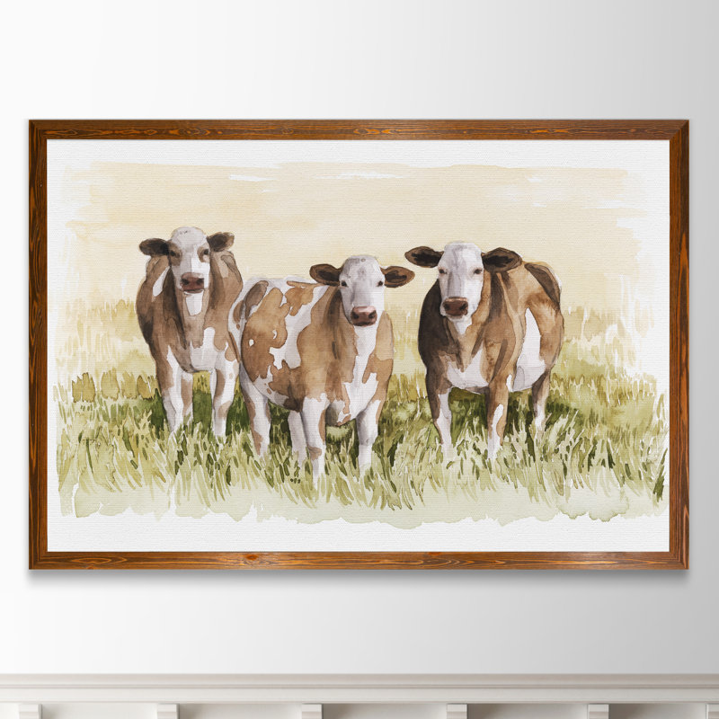 «Golden Graze I» par Paul Cezanne - reproduction d'art encadrée, H 28 po x l 38 po x P 1,3 po, Toile avec cadre érable