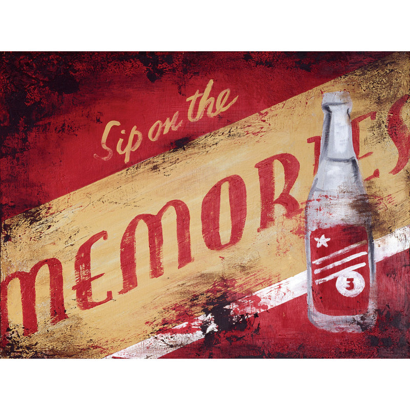 «The Process: Sip» par Rodney White, affiche vintage sur toile tendue, H 30 po x l 40 po x P 1,5 po