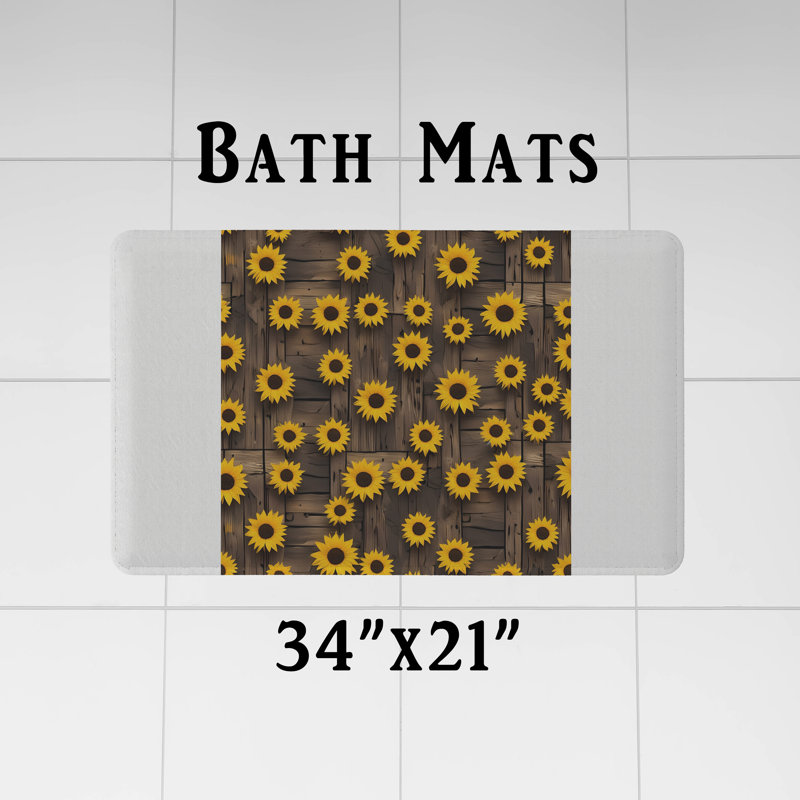 Rideau de douche avec tapis de bain, H 72 po x l 70 po