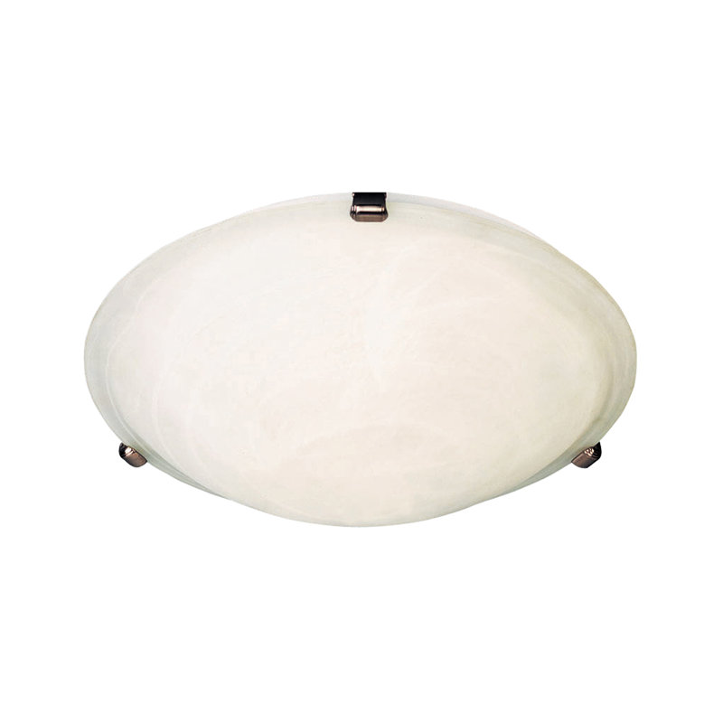 Olli Glass Flush Mount, 4" H x 12.5" W, Marble/Oil Rubbed Bronze