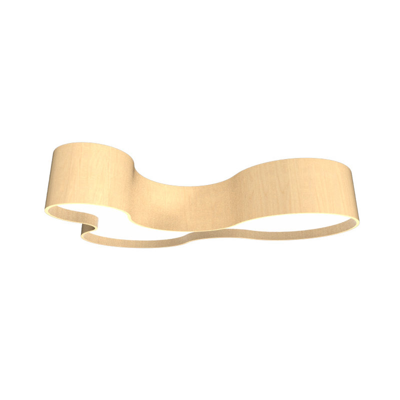 Plafonnier encastré 1 lumière DEL 46,8 po, Érable