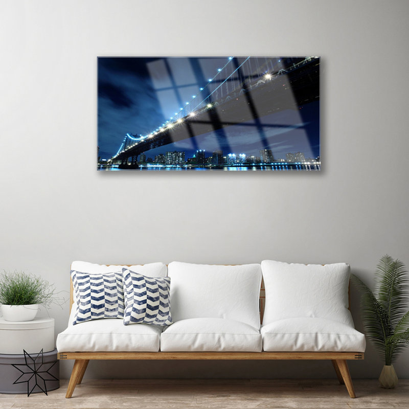 Architecture Bridge City - No Frame Print on Glass