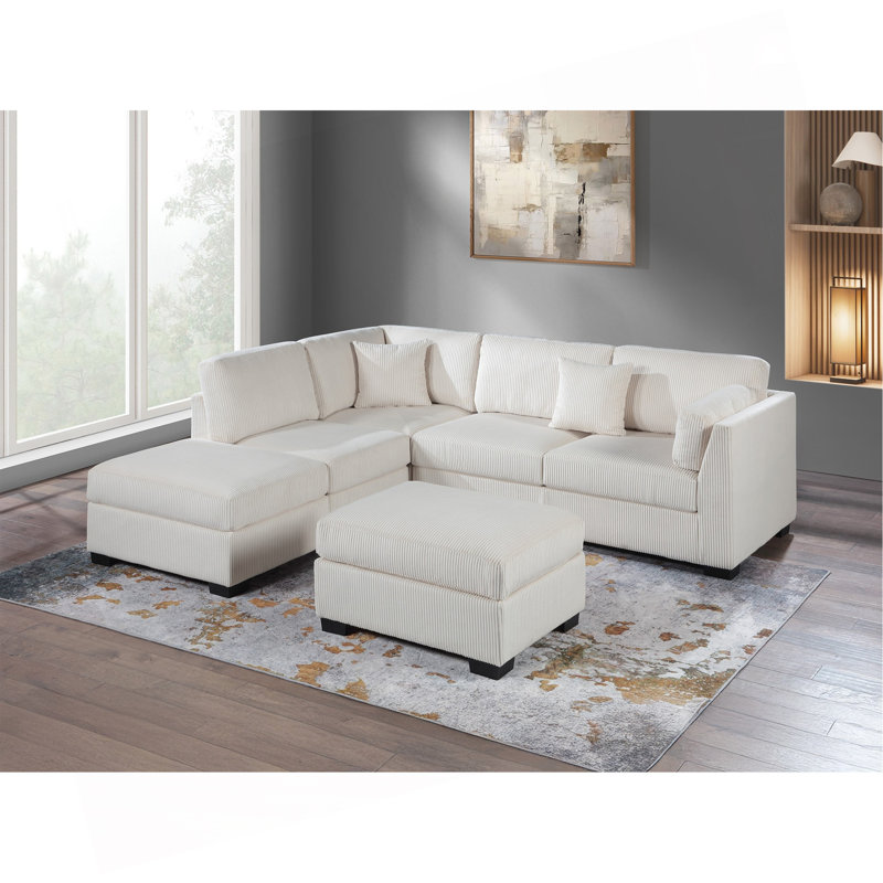 Ensemble de canapé modulaire Contemporary, Beige