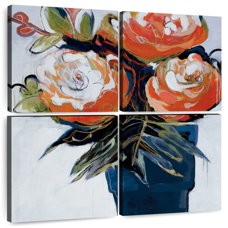 Harnek A Pot Of Blooms, H 18 po x l 18 po