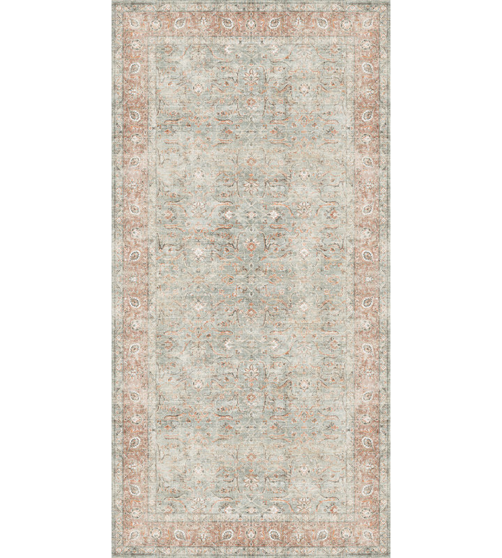 Daniel Green  Cushioned Kitchen Mat, Rectangle 2.6' x 6.5', Green