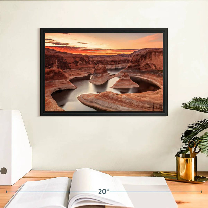 Lac Powell, Cadre flottant noir, 13 po x 9 po