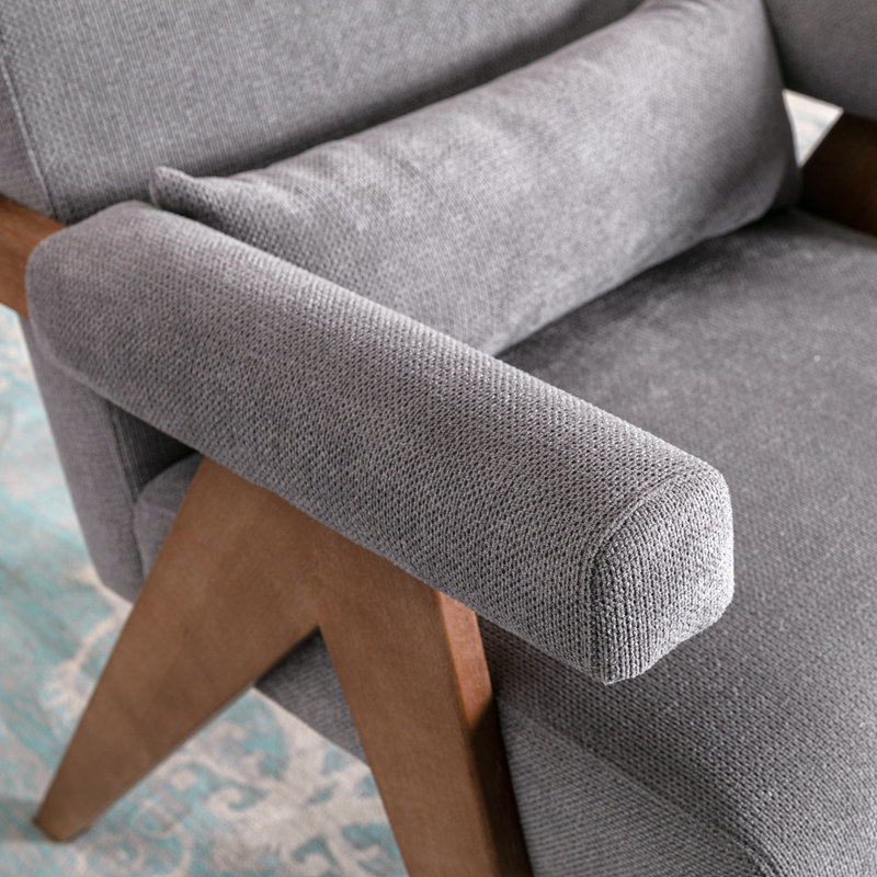 Fauteuil Casselton, Gris, Brun