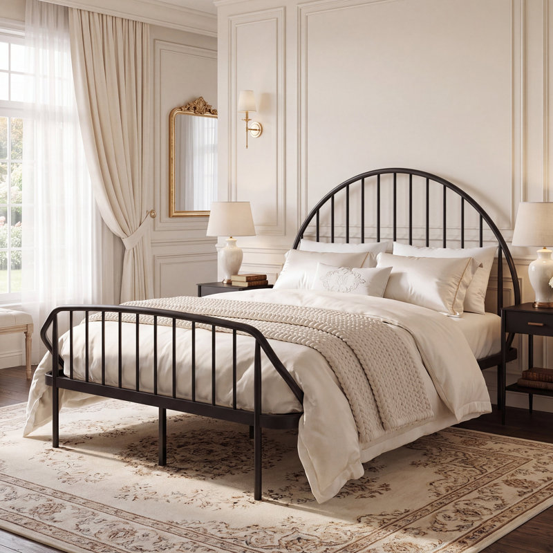 Haven Queen Arched Metal Platform Bed