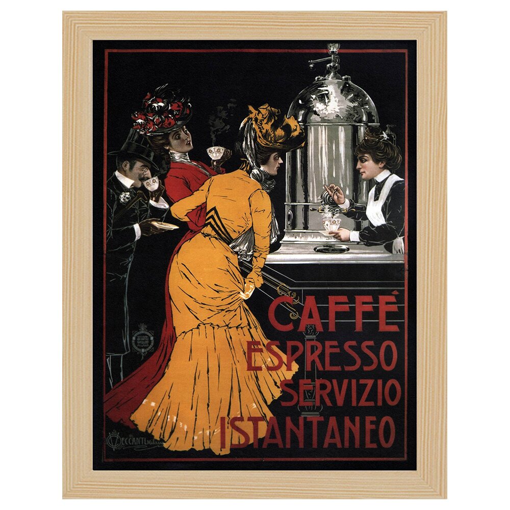 Leinwandbild Vintage Advertising Poster Caffé Espresso