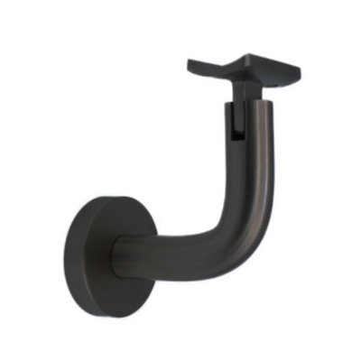 Support de main courante en béton avec rosette ronde et plaque incurvée