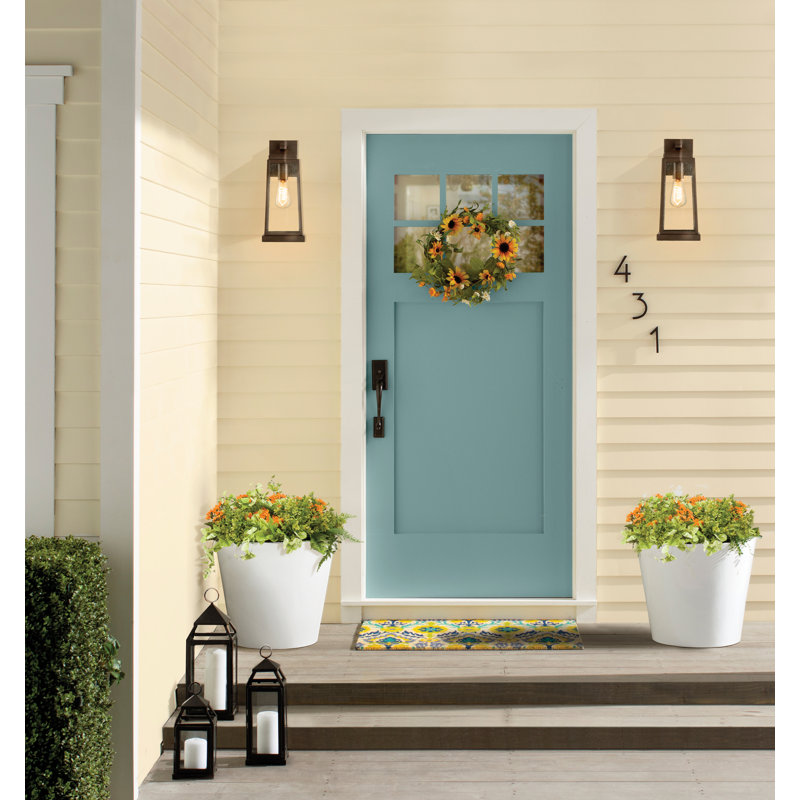 Modern Avalon 4-1/2" H Floating Mount House Number, Aged Bronze, 1