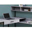 Bureau d'ordinateur, bureau personnel, coin, tiroirs de rangement, forme en L, travail, ordinateur portable, métal, contemporain, moderne-1384176651