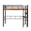 Lit mezzanine en métal avec bureau intégré-289477937