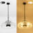 4 - Light 20.47" Dimmable Modern Luxury Black Chandelier With Glass Shade