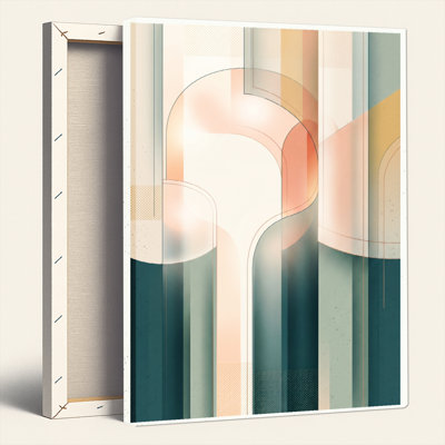 Ensemble de 1 tableau abstrait sur toile « Vagues »